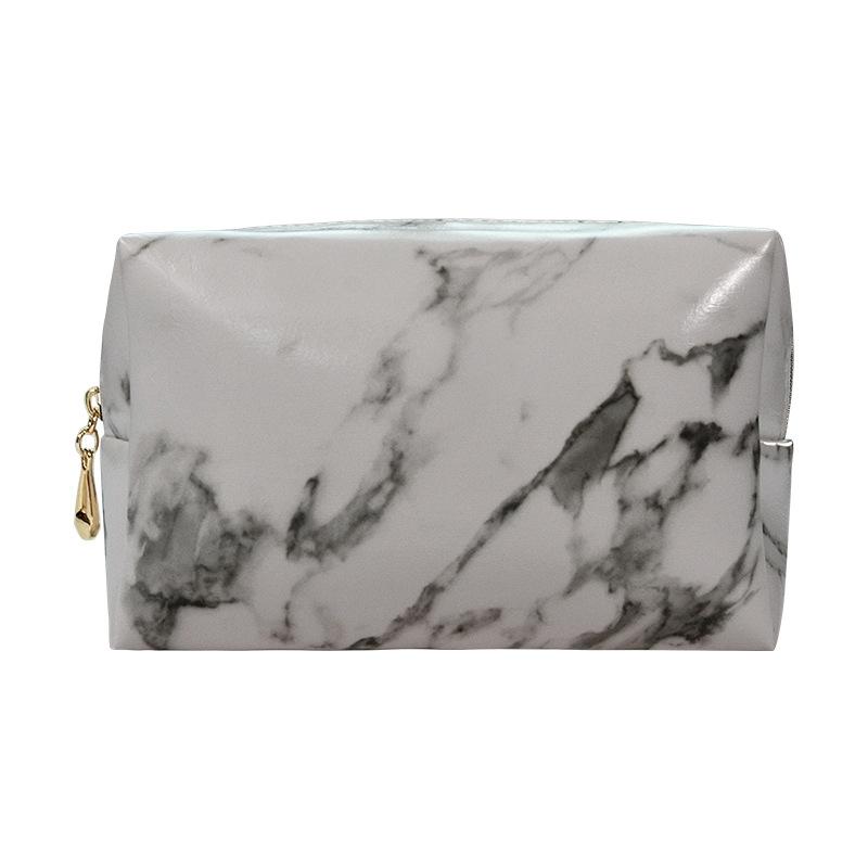 Cosmetic Bag Women Popular Product Pu Hand-Held Portable Square Waterproof Zipper Cute Travel Makeup Skincare Bag