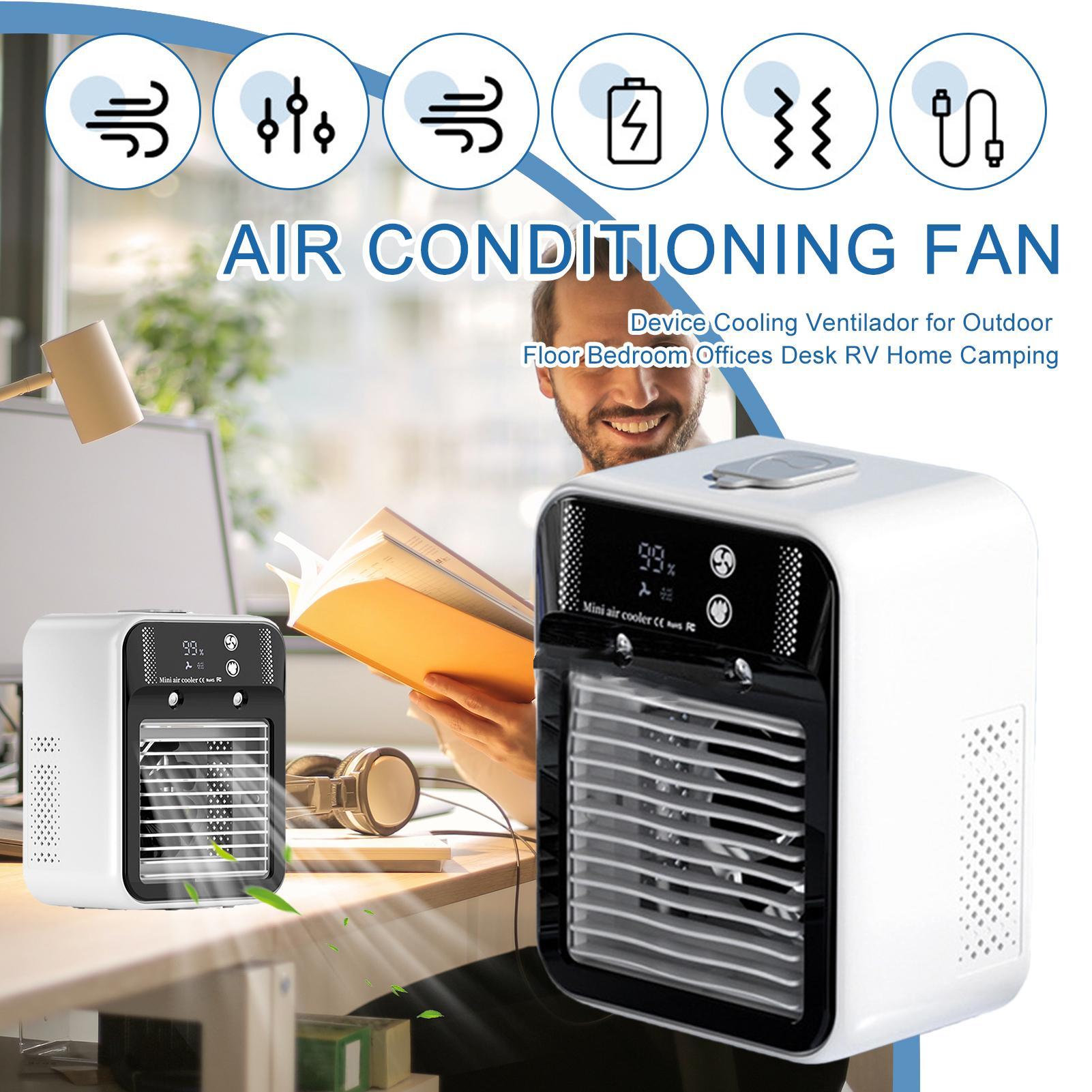 Вентилятор кондиционера для спальни, портативный охлаждающий вентилятор с распылением, тихий персональный прибор, охлаждающий вентилятор для улицы, напольный China Mainland
