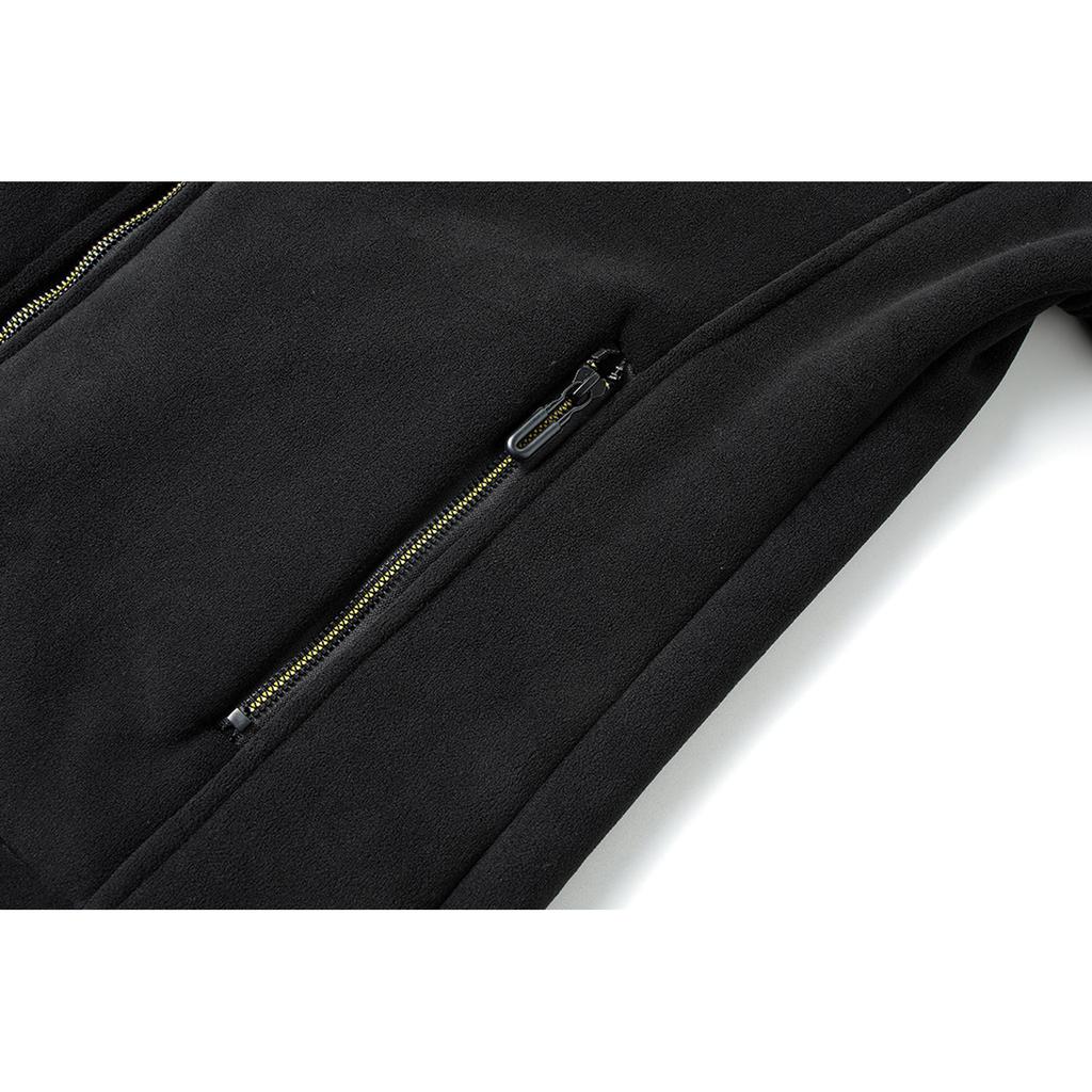 Unisex Casual Outdoor Solid Color Skirt Zippered Fleece Jacket