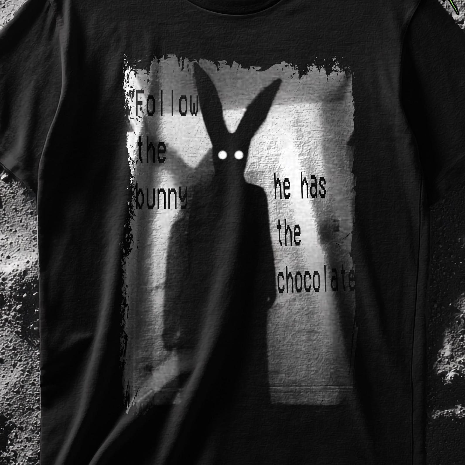 Creepy Horror Easter Bunny T-Shirt, Analog Horror Graphic Tee S