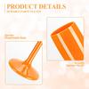 Unbreakable Acrylic Champagne Flutes 5.4 OZ, Vintage Stemmed Toasting Glasses for Christmas Birthday (10 Pcs, Orange)