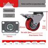 Medium 3/4/5 Inch Polyurethane Caster Wheel with Directional Brake, High Load Bearing, Wear Resistant.