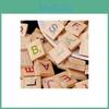 Scrabble 100 Carreaux Lettre En Bois Noir Artisanat Alphabet Jeux De Société Jeu