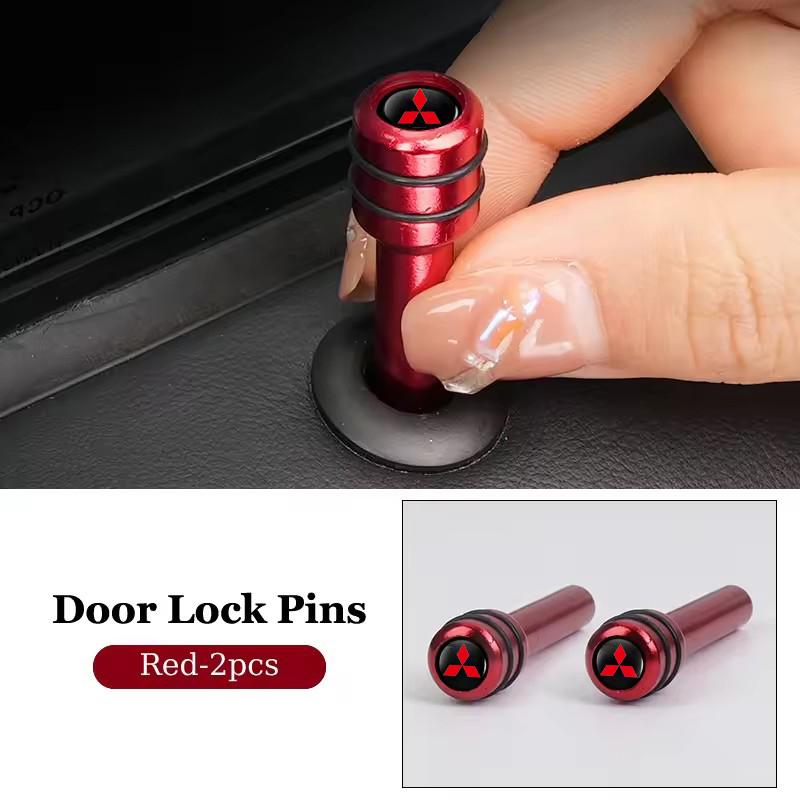 2/4pcs Aluminum Alloy Car Door Lock Pin Styling for Mitsubishi Mirage Lancer 9 10 ASX L200 Colt Pajero Outlander Eclipse