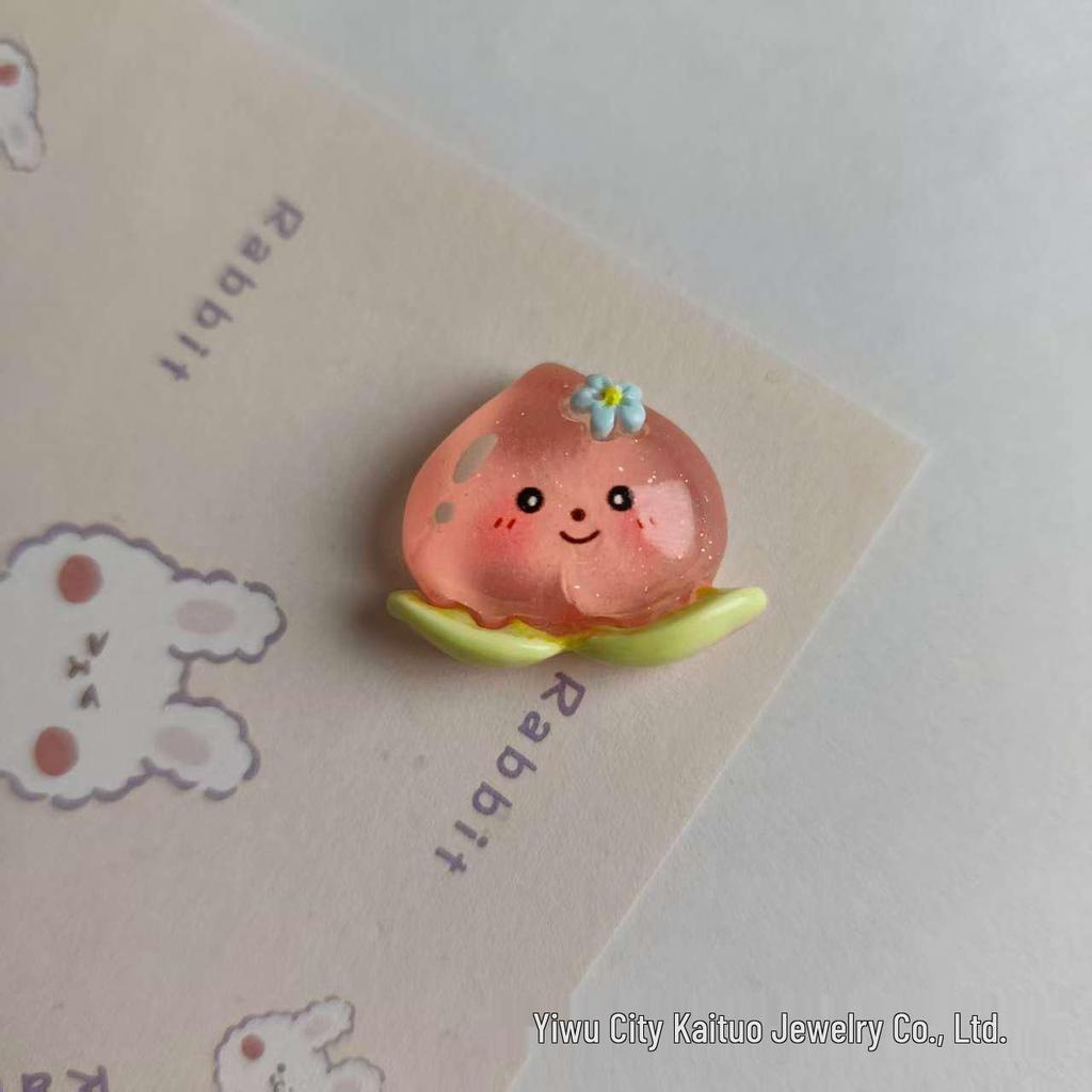 Strawberry Resin Fruit Ornaments: DIY Phone Case, Hair Clip, and Decorative Stickers