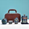 Ceramic Portable Travel Tea Set Kuaike Cup One Pot Four Cups Business Casual Gift Box