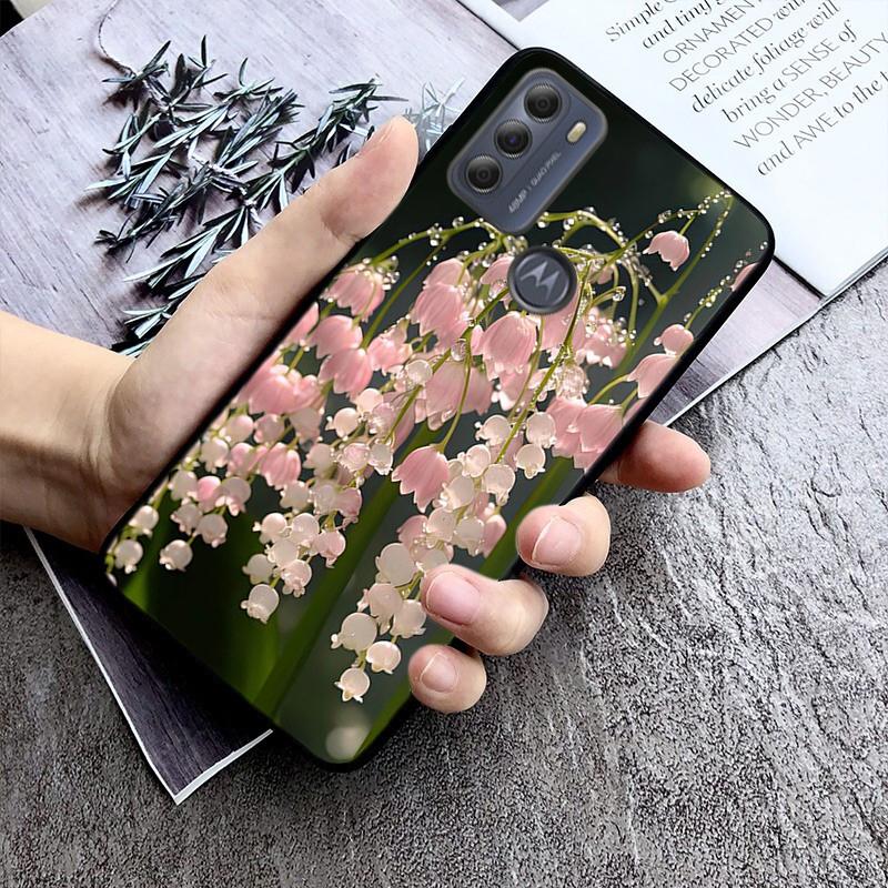 

Чехол для телефона с цветком ландыша для Moto G84 G22 G32 G42 G52 G62 G53 G72 G60 G60S G100 G10 G20 G30 G13 G50 G 5G G Pure Moto G Pure