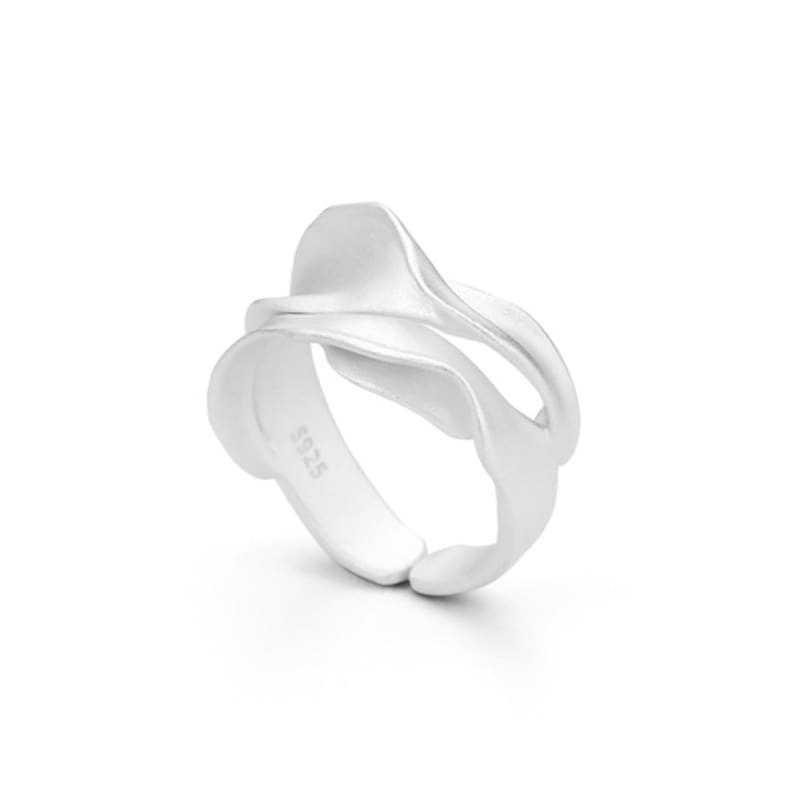 enuff (silver 925) Petal textured ring
