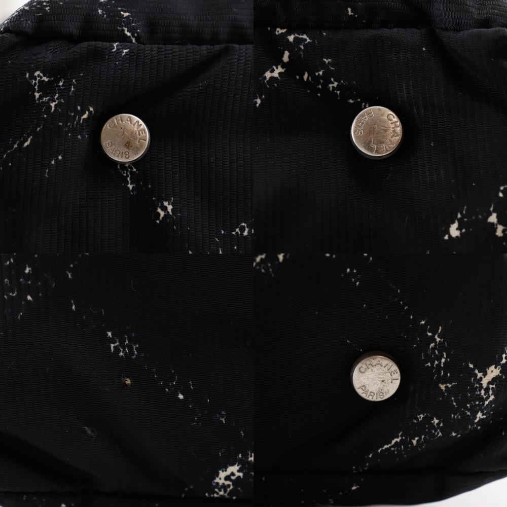 CHANEL Travel line Boston bag black Nylon canvas Women Used