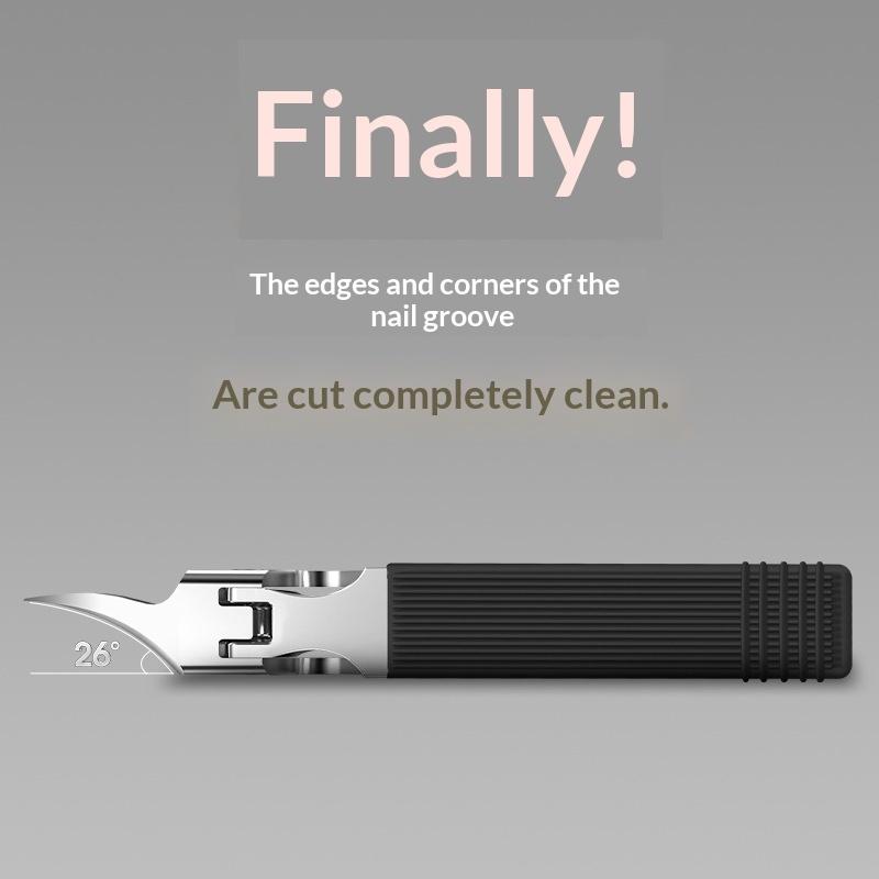 

26° Slant Edge Nail Clipper Anti-Splash Cuticle Remover Professional Eagle Beak Oblique Toe Nail Trimmers Manicure Pedicure Tool чорний