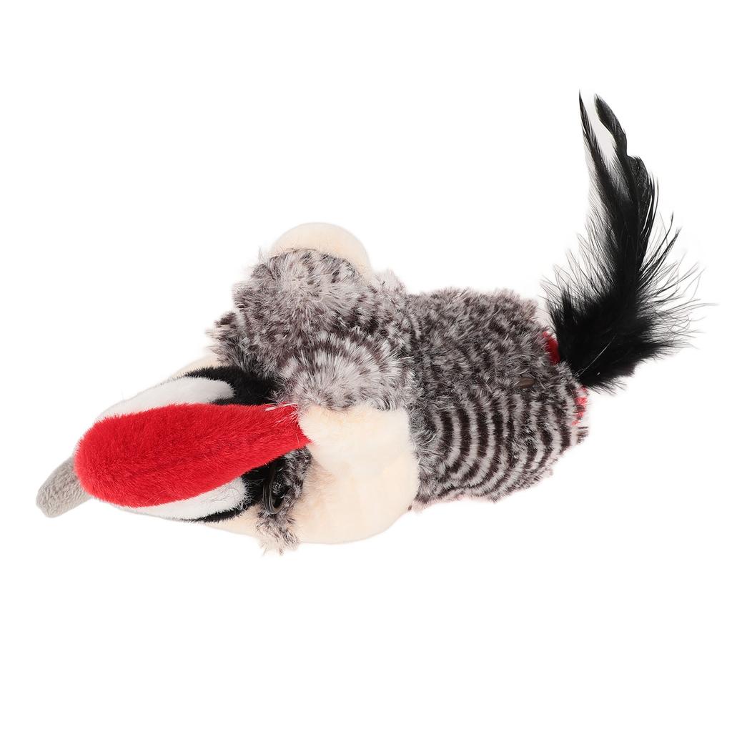 Pet Plush Toy Interactive Soft Flapping Bird Squeaky Cat Electric Plush Toy for Home Indoor