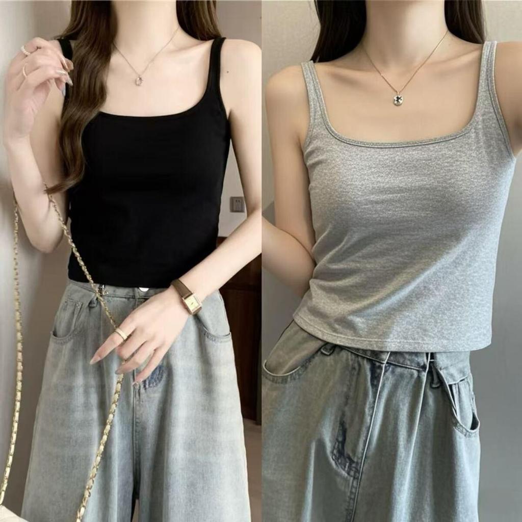 95% Cotton Plus Size Women's Camisole Vest - Slimming Bodycon Sleeveless Top for Spring/Summer