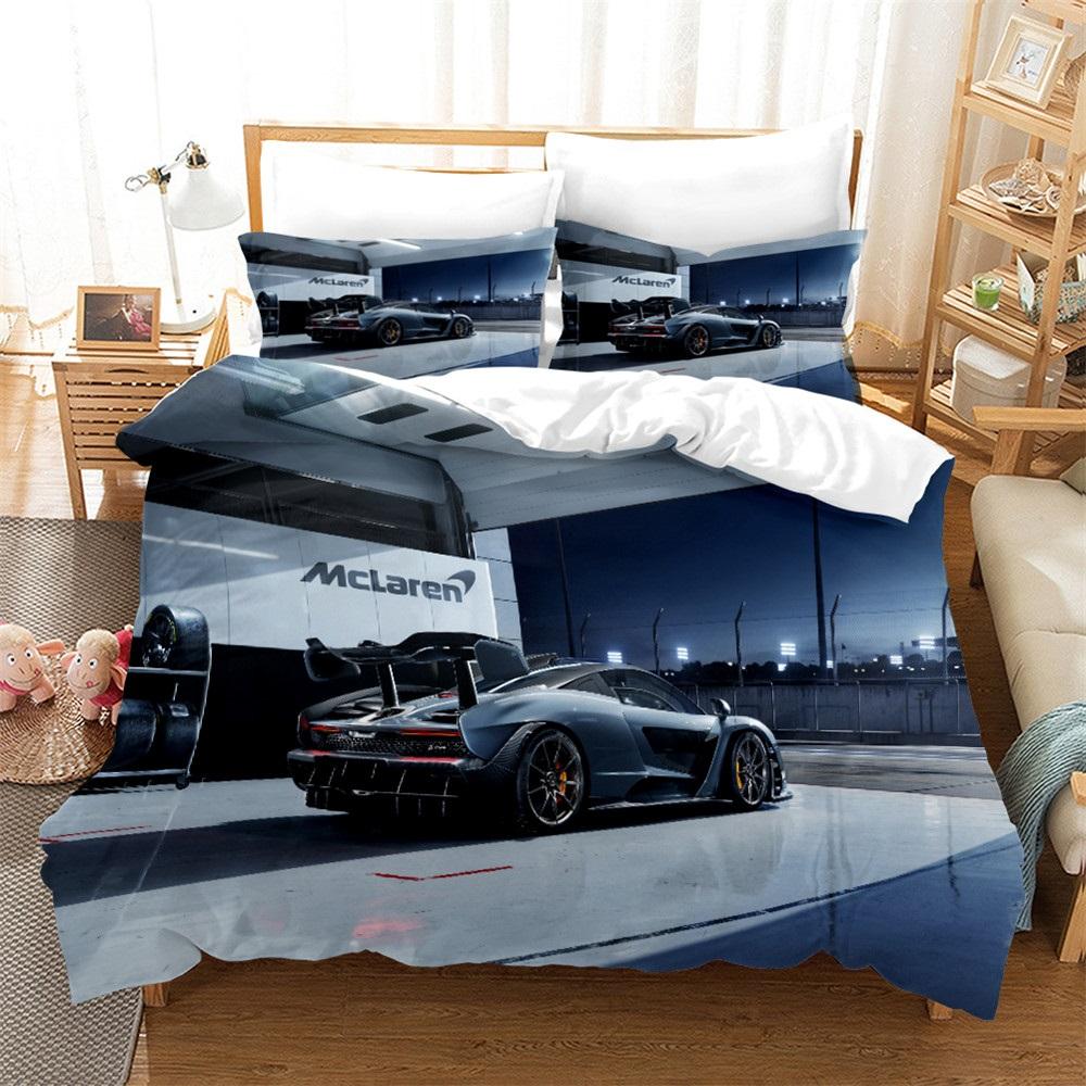 Speed Sports Car Duvet Cover Set Full Queen Size Red Cool Racing Car Bedding Sets Speed Automobile Extreme Sport Quilt Cover Set