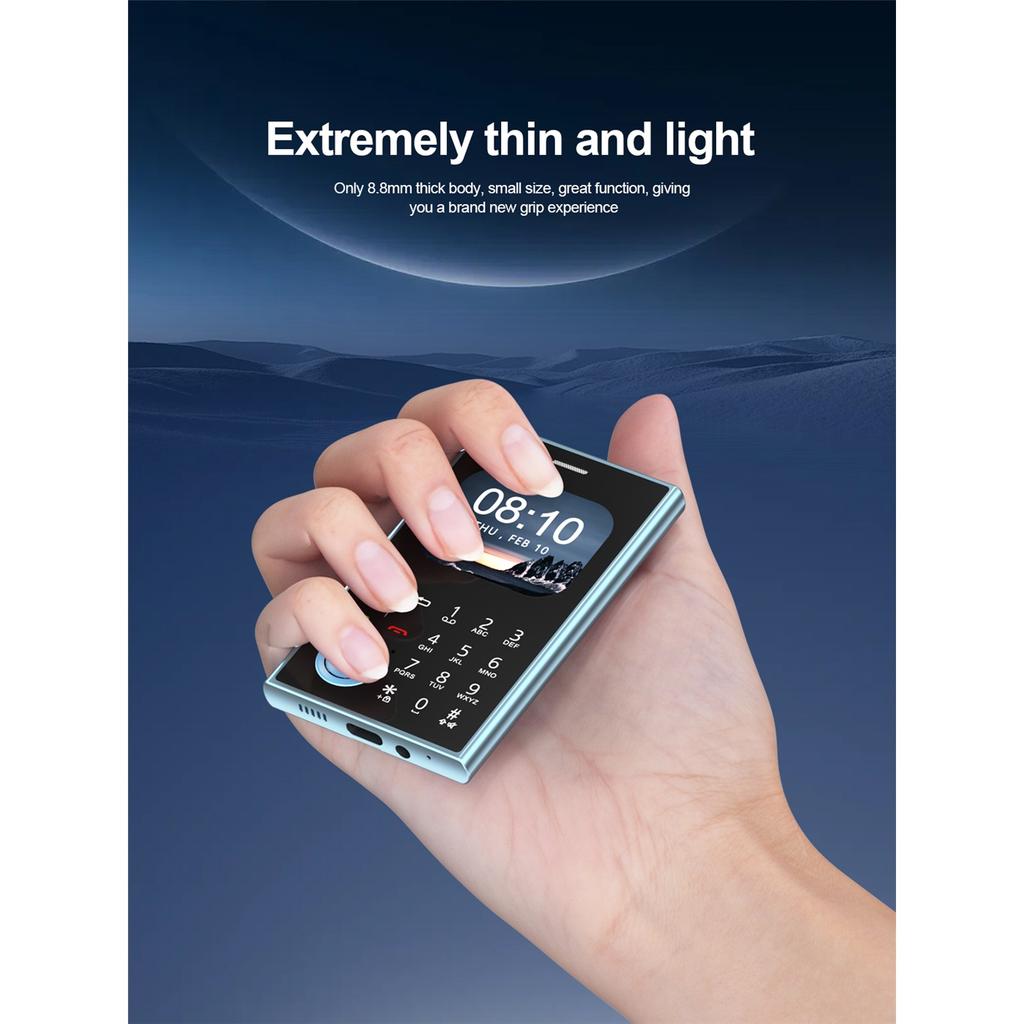 2 Pieces Stylish Mini 2G Mobile Phone