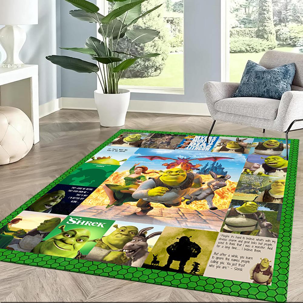 Shrek's Epic Adventures Square Rugs Are a Great Choice for Living Rooms, Bedrooms, Home Décor, and As Gifts.