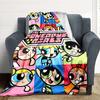 1pc Powerpuff Girls Flannel Blanket, Soft Skin Friendly with Digital Printing, Various Sizes Available for Family, Friends, Birthday