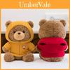 Cuddly Bear Plush Doll With Cozy Sweater Rose Velvet Stuffed Toy For Children Decor