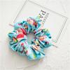 30pcs  Women Hair Scrunchies Christmas Print Corduroy Cloth Hairbands Lady Girls Ponytail Hair Ties Accessories