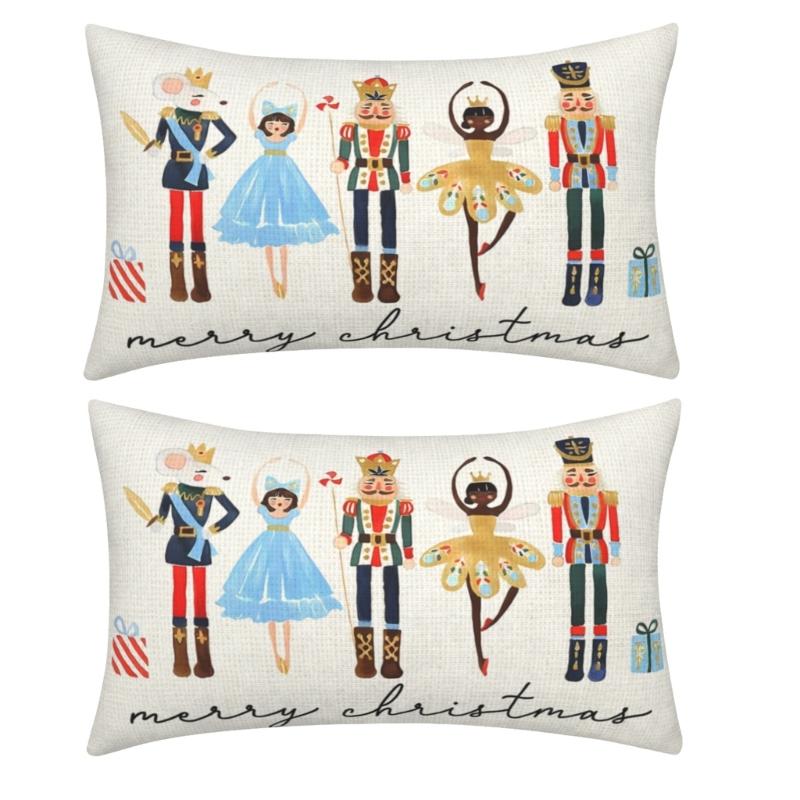 

Christmas Pillow Covers 12x20Inch Pillowcase Festival Decorative Cushions Case for Sofa and Outdoor Decorations