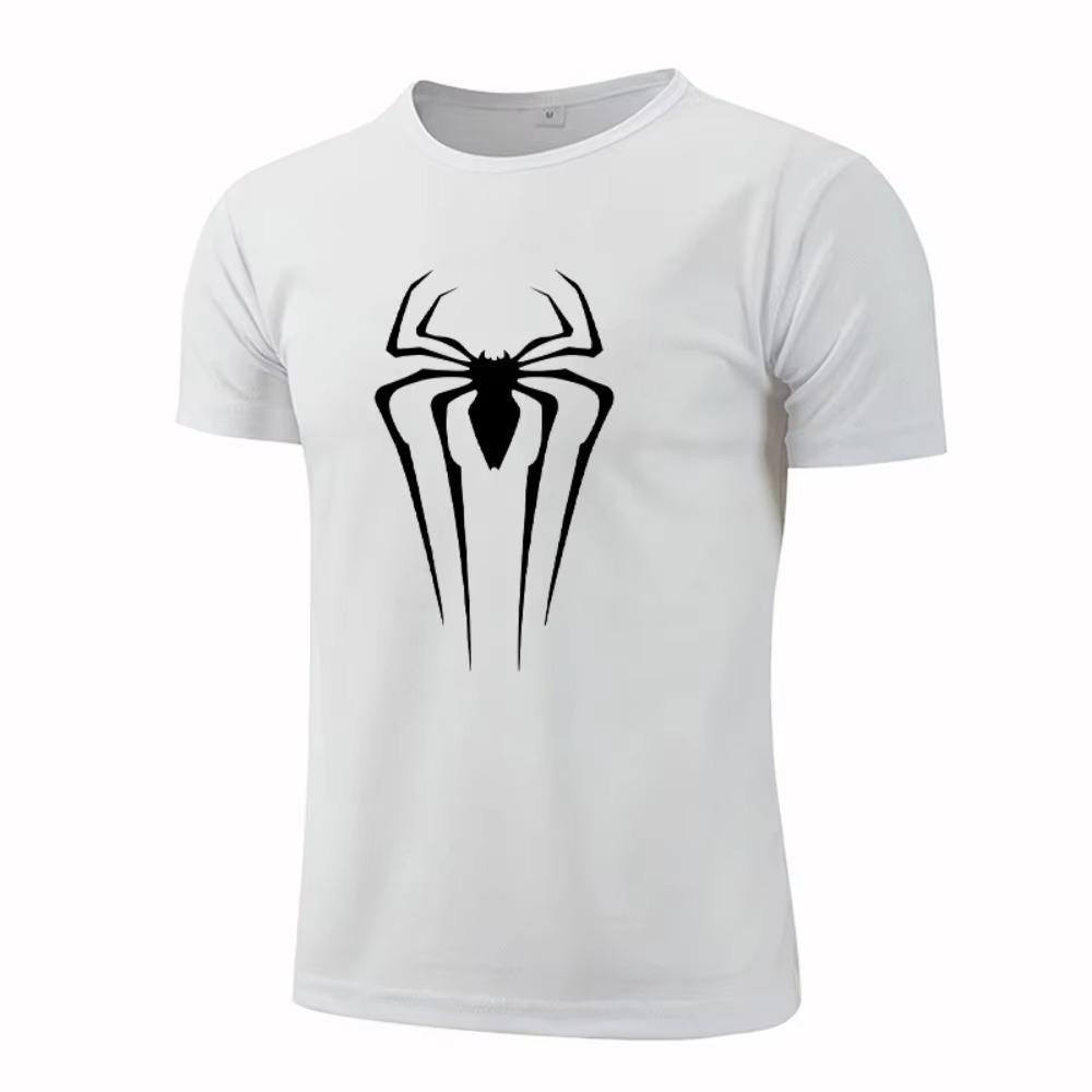 Summer Men'S Printed Round Neck Short-Sleeved T-Shirt Outdoor Running Breathable Quick-Drying Sports T-Shirt Casual Street Tops