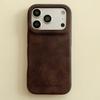 Autumn Winter Advand Solid Color Leather Letter Shockproof Protective Phone Cover Case for iPhone 17 16 15 14 Pro Max