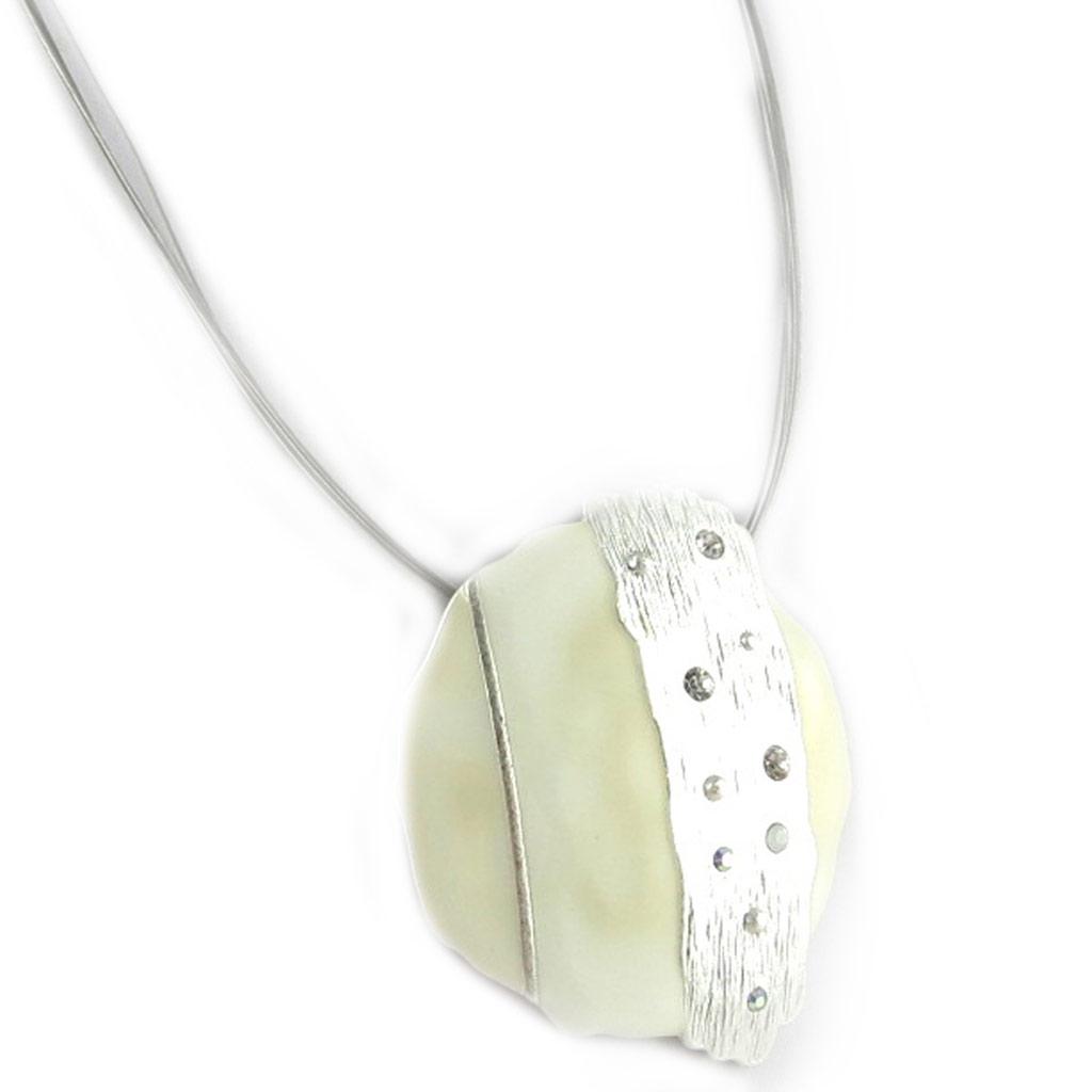 Les Trésors De Lily [D9115] - Collier Créateur 'Tribal Beauty' Blanc