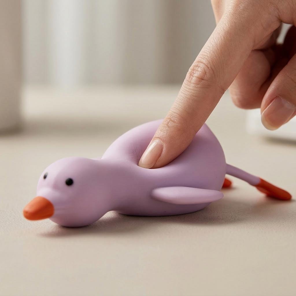 Decompression Toys - A Cute -shaped Stress-relieving Toy Made Of Soft, Slow- Playdough. An Adorable Yellow Stress-relieving Companion Suitable For