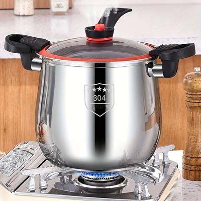 304 Stainless Steel Pressure Cooker Food Grade Fast Cooking Pot With Lid Non Stick Induction Gas Safe Dishwasher Home Restaurant
