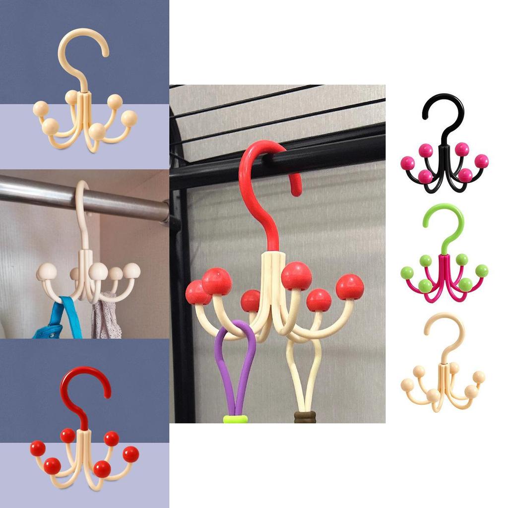 Multipurpose Six Claw Hook With Rotating Claws For Home And Dormitory Storage