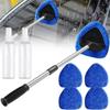 Detachable Handle Auto Glass Cleaner Kit Reusable Microfiber Pads Window Cleaner Cleaning Tool