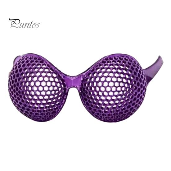 Futuristické brýle 3D tištěné brýle s hmyzím složeným okem, Pomoc s nastavením Trénink zaostření Průmyslový vzhled Brýle Zábavné brýle pro teenagery a dospělé Kid fialová