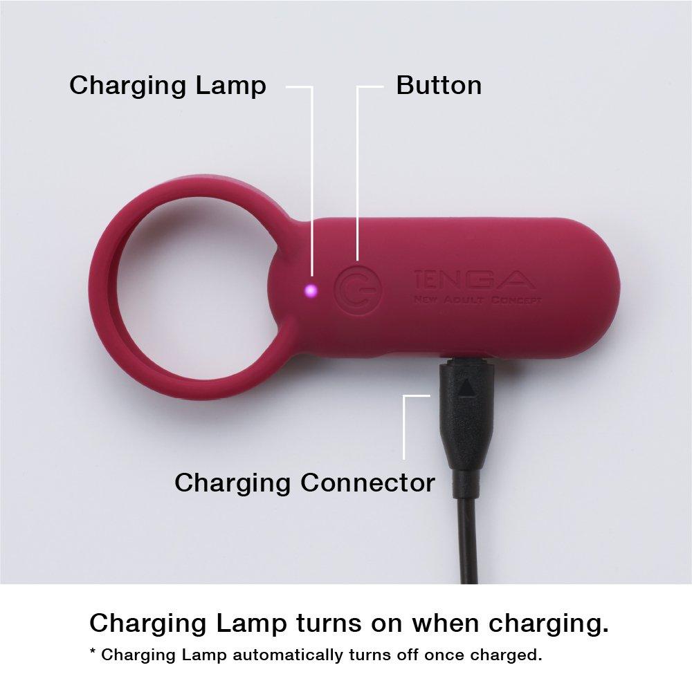 TENGA SVR Rechargeable vibe 1 piece -CARMINE- (x 1)
