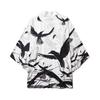 Summer Japanese Five Point Sleeves Kimono Mens And Womens Cloak Jacke Top Blouse