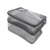 Women Clear Mesh Cosmetic Bag Dual Layer Travel Toiletry Bags Make Up Organizer Waterproof Brushes Holder Pouch