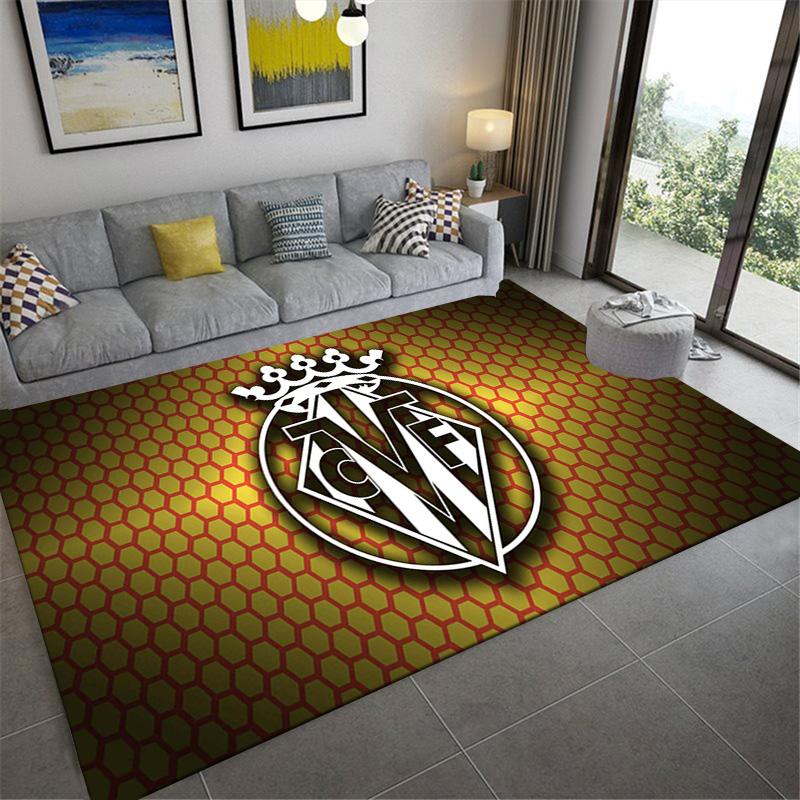 Villarreal CF Carpet Rug for Living Room Bedroom Home Sofa Decoration,Kids play Non-slip Floor Mat