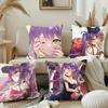 Anime Girl Tokoyami Towa Pillow Case Square Pillow Bedroom Sofa Leisure Comfort Cushion Car Home Decoration