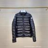 Mens Lightweight Down Jacket With Large Pockets Stand Collar Short Winter Coat Black