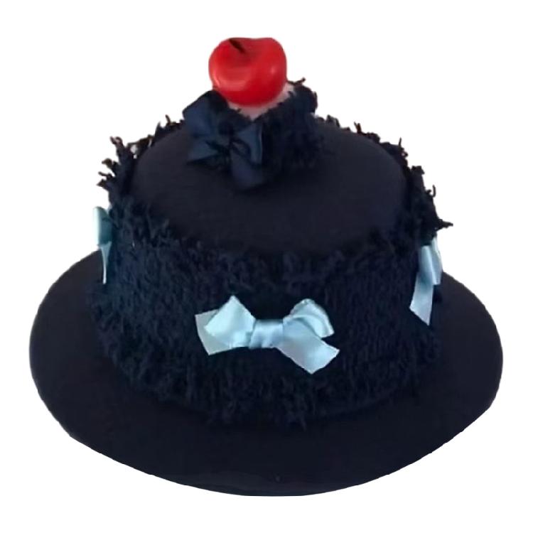 

Birthday Cake Fascinator Decorative Candle Hairpiece for Costume Parties Studded with Bowknot Clip for Wedding 1
