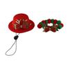 With Bell Pet Christmas Bow Hat Soft Cat Christmas Collar Christmas Cat Bow Tie  for Puppy Cats