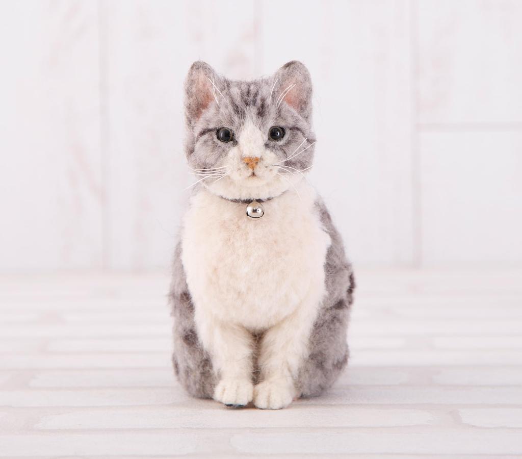 Hamanaka Felt Wool Needle Felted Hair Planting Lesson Sabatora 16cm Includes a QR Code and Video for Help with Planting Kit, Kit, (approx. Tall),