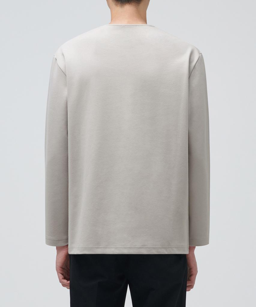 MUSINSA STANDARD Ponte Crew Neck Long Sleeve T-Shirt [Mushroom]
