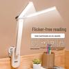 Rechargeable LED Desk Lamp with Eye Protection, Clip-On for Children's Bedroom or Dormitory.