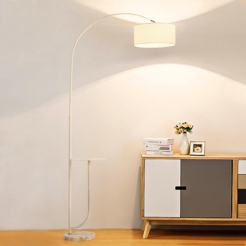 NuFeng White Table Lamp with Remote Control Bulb