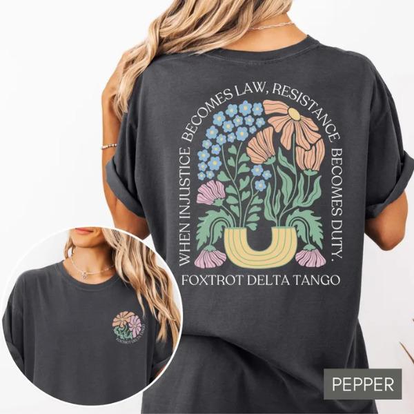 

Foxtrot Delta Tango T Shirt for Unisex, Anti Trump, Anti MAGA, Resist T Shirt S