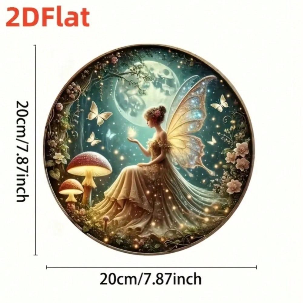 Vintage Dancing Fairies Butterflies Metal Wall Art Indoor Outdoor Home Decor