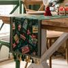Christmas Chenilles Table Runner With Colorfast Woven Design And Tassels For Festives Home Dining Atmosphere Decoration