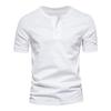 IHUASU Men's Fashion Casual Summer Spring Short Sleeve V-Neck Blouses & Shirts Elegant
