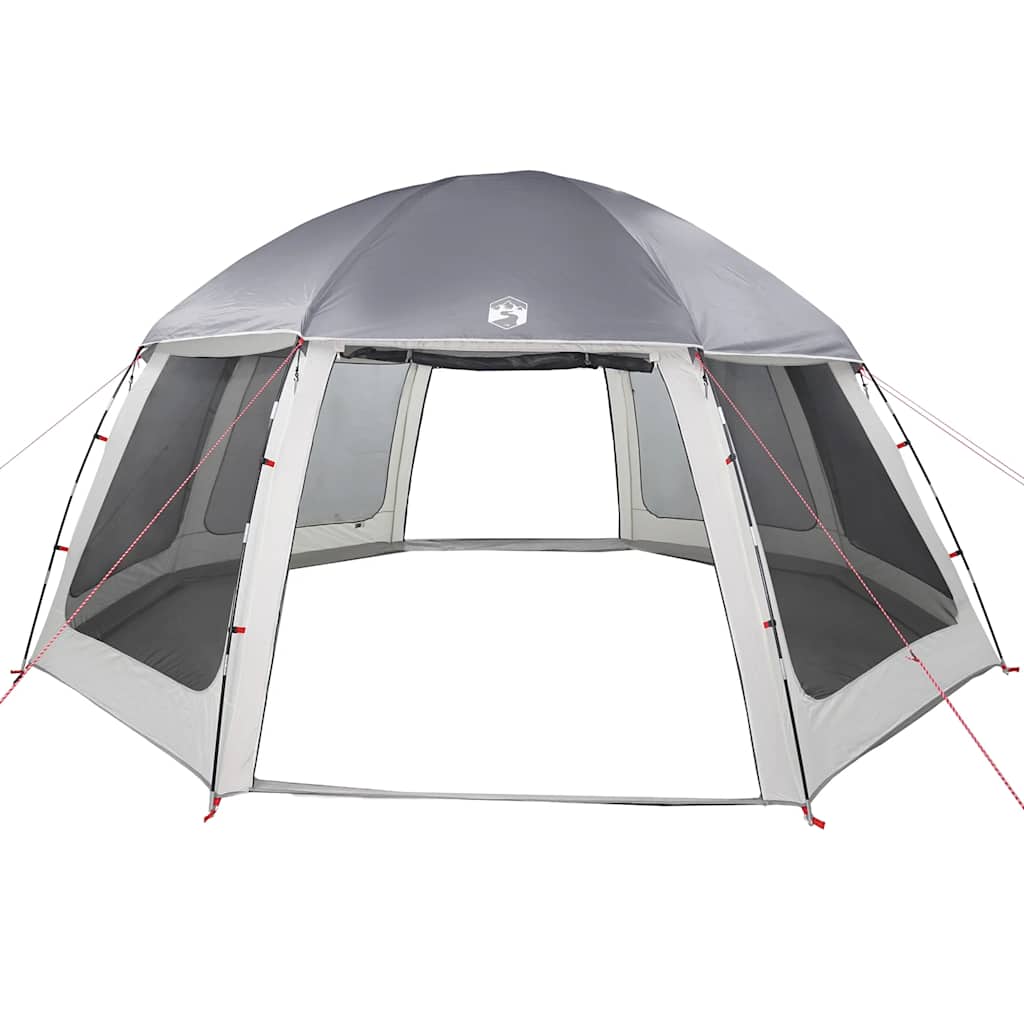 Pool Tent with Removable Canopy and Mesh Walls Gray 510 x 510 cm