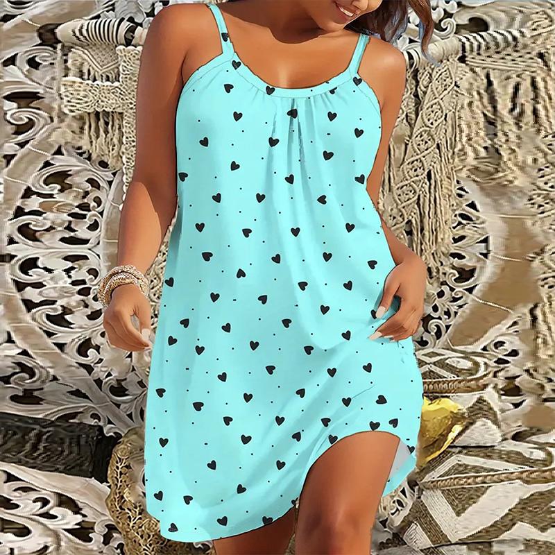 Women's Beach Dress Mini Dress Stripe Print Casual Modern Dress Sleeveless Loose Fit Outdoor Daily Summer