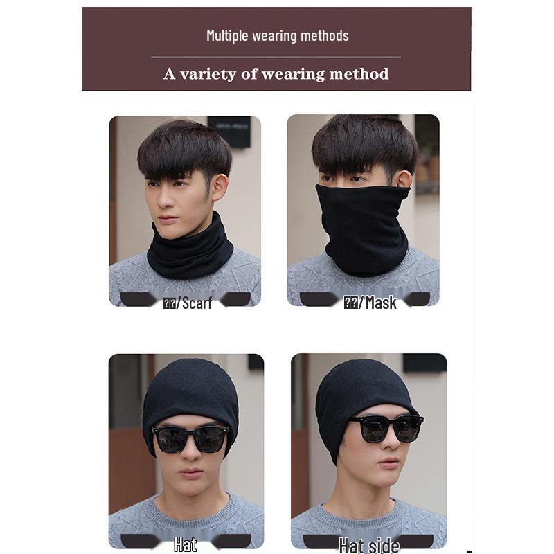 Versatile Knit Scarf & Hat: Cold-Proof, Warm, and Stylish Imitation Cashmere Neck Cover for Men and Women